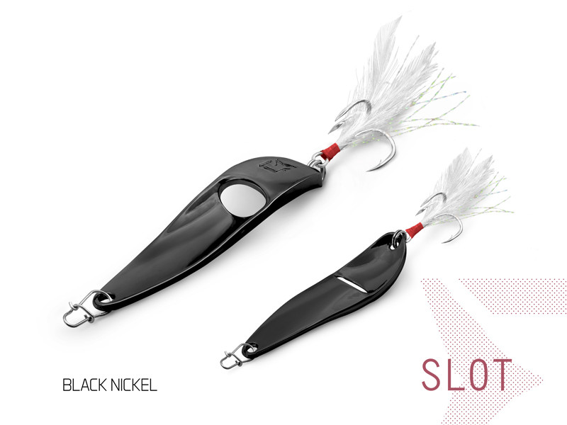 Plandavka Delphin SLOT 15g BLACK NICKEL hook #4