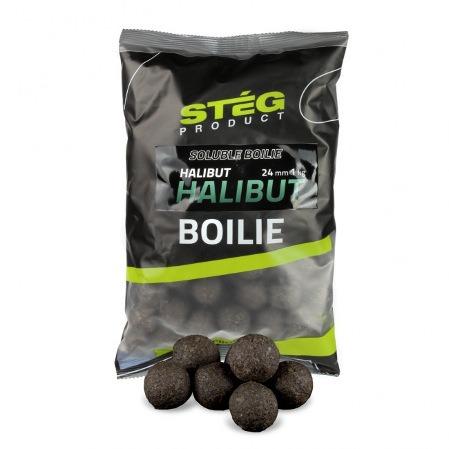 Stég Krmné rozpustné boilies Halibut 1kg 24mm