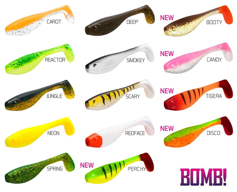 Top mix nástrah DELPHIN BOMB! Fatty 5ks 10cm Tigera+Redface+Booty+Candy+Reactor