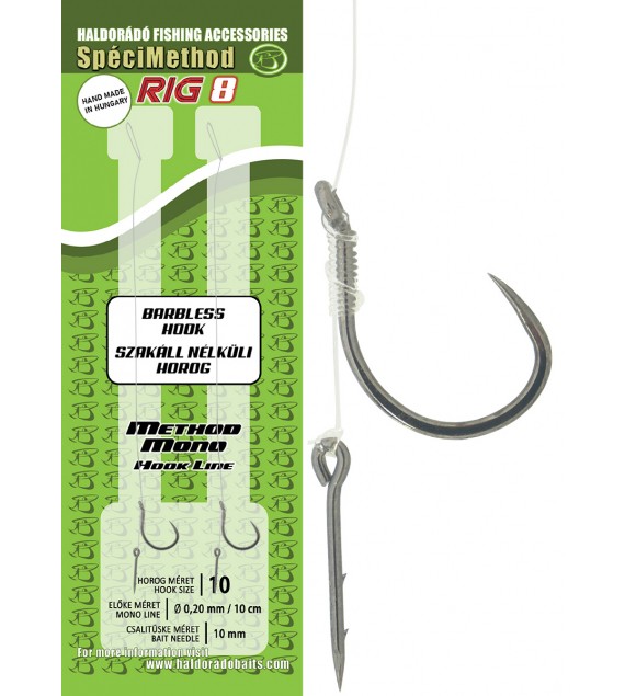Naviazané háčiky Haldorádó SpéciMethod Rig8 Mono 10mm / 10 barbless