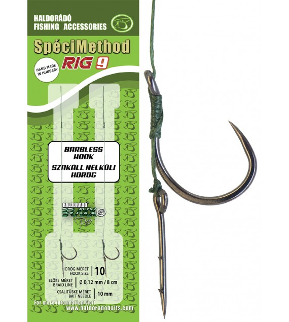 Naviazané háčiky Haldorádó SpéciMethod Rig9 Braid 10mm / 10 barbless