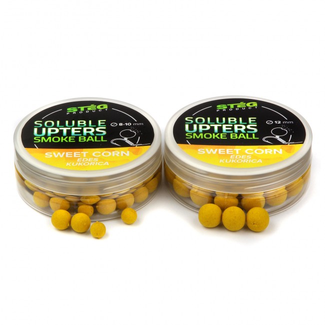 Pelety STÉG Product Soluble Upters Smoke Ball  Sladká kukurica 12mm 30g