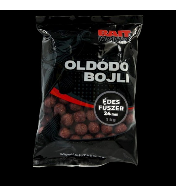 Rozpustné boilies BAIT MAKER Sladké korenie1kg 24mm