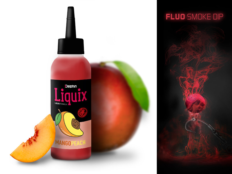 Fluo dip DELPHIN D SNAX LiquiX /100ml Mango-Broskyňa
