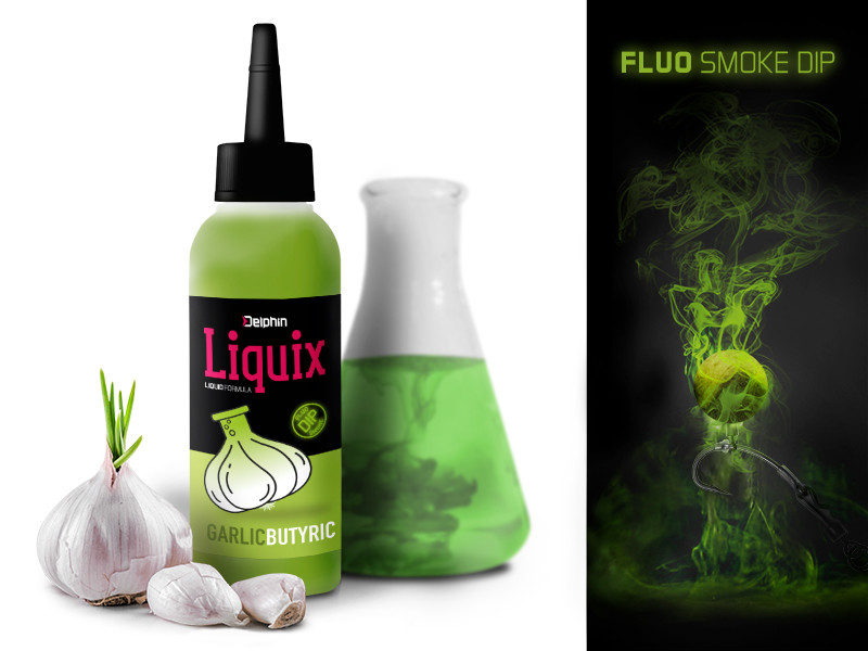 Fluo dip DELPHIN D SNAX LiquiX /100ml Cesnak-Butyric