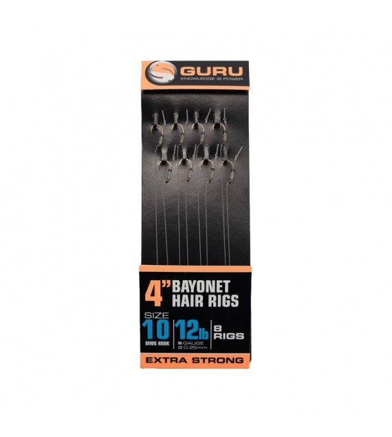 Naviazané háčiky GURU Bayonet Ready Rigs 4"(10 cm) - 10 MWG - 12lb/0,25mm