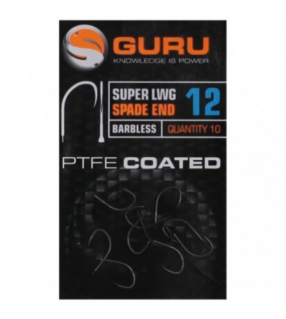 Háčiky GURU Super LWG Hook Size 12 (Barbless/Spade End)