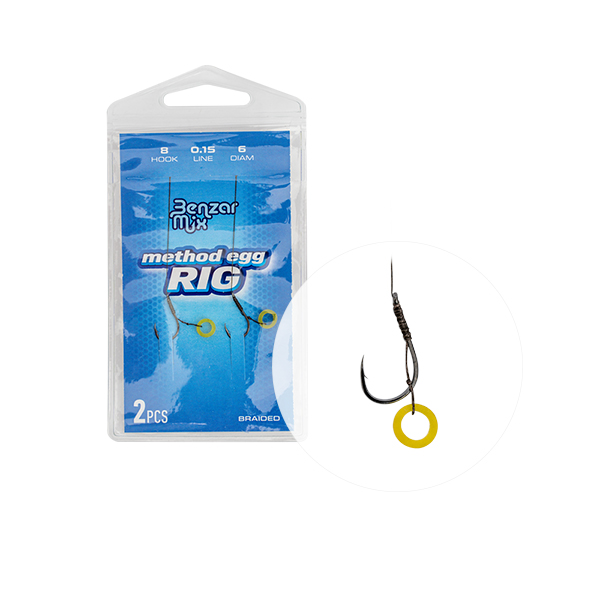 Naviazané háčiky Benzár Braided Method Egg Rig č.8 2ks/bal.