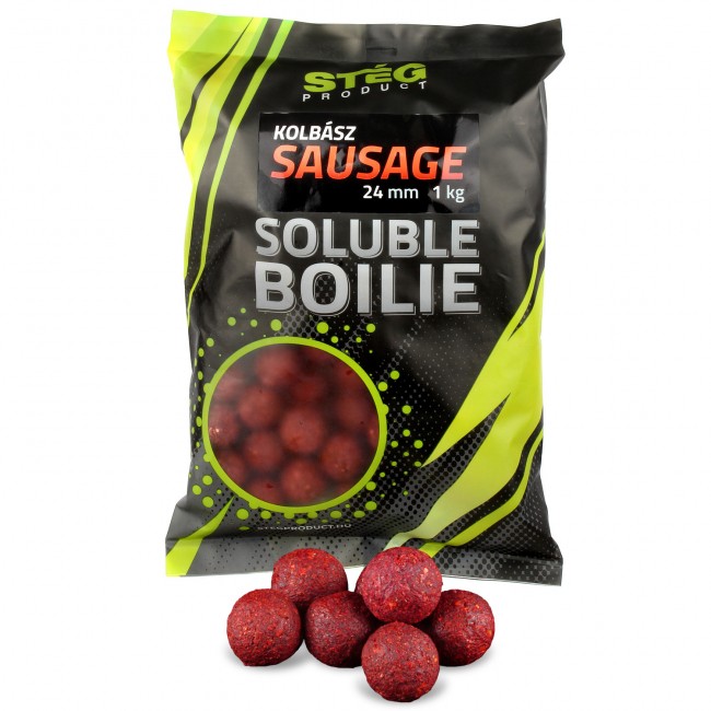 Boilies STÉG PRODUCT Soluble Boilie 20mm SAUSAGE 1kg