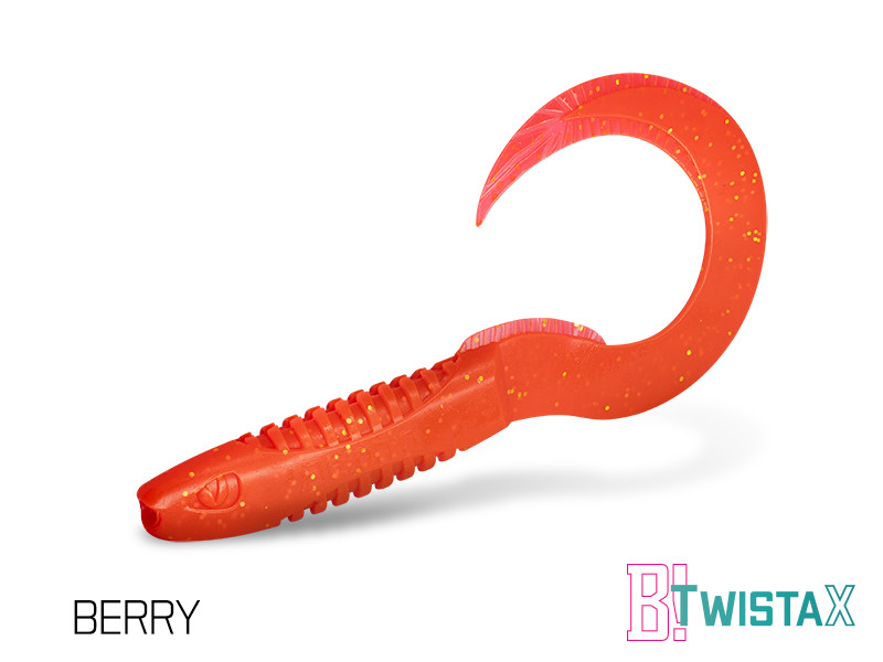 Umelá nástraha Delphin TwistaX Eeltail UVs / 5ks 6cm/BERRY