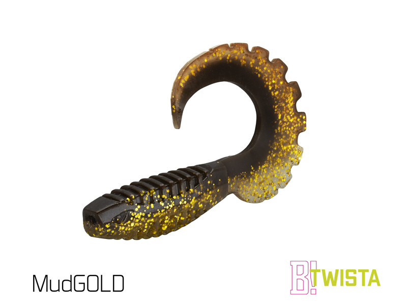 Umelá nástraha Delphin TWISTA UVs / 5ks 8cm/MudGOLD