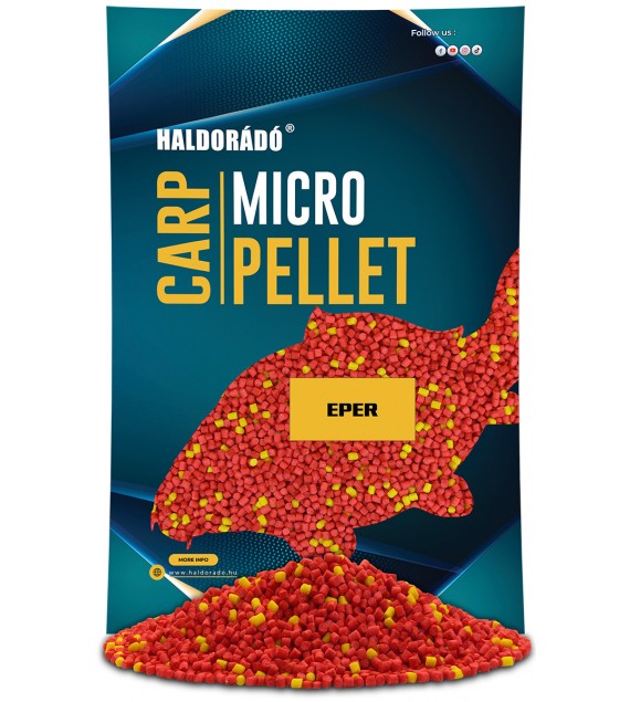 Pelety HALDORÁDÓ Carp Micro Pellet - Jahoda 600g