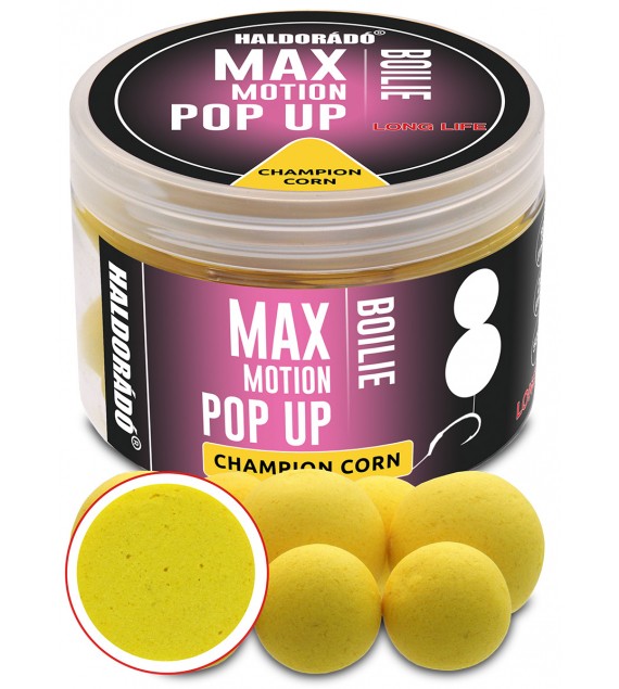 Boilies HALDORÁDÓ MAX MOTION Boilie Pop Up - Champion Corn 16, 20mm