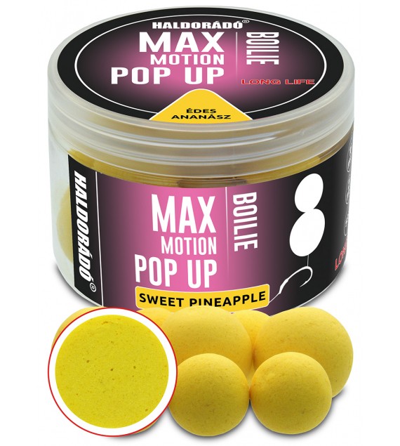 Boilies HALDORÁDÓ MAX MOTION Boilie Pop Up - Sladký ananás 16, 20mm
