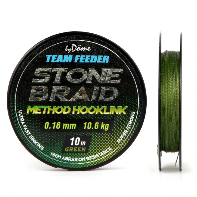 Nadväzcová šnúra By Döme TF Stone Braid Green 10m 0,18mm 12,9kg
