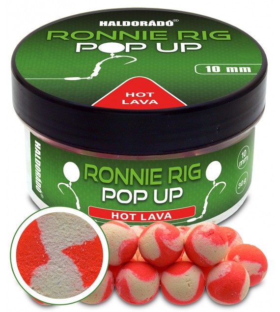 Boilies Haldorádó Ronnie Rig Pop Up - Hot Lava 10mm