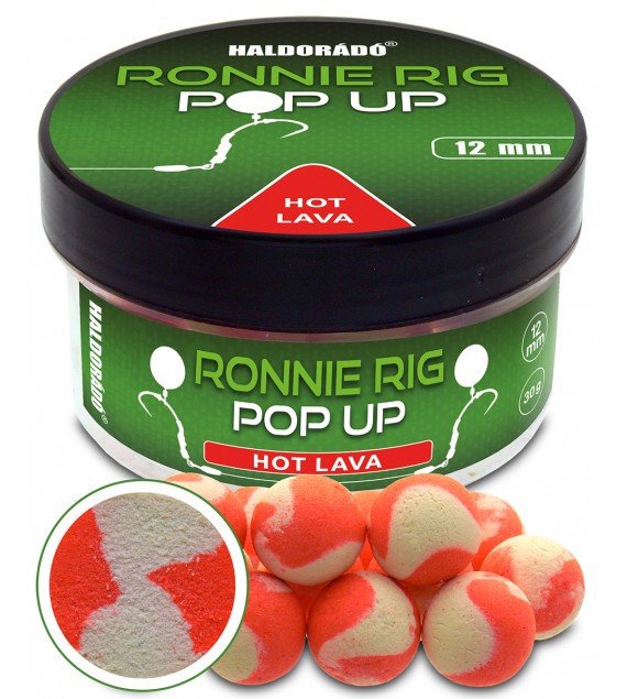 Boilies Haldorádó Ronnie Rig Pop Up - Hot Lava 12mm