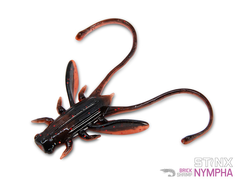 Umelá nástraha Delphin B! Stinx NYMPHA / 20ks 2.5cm / BRICK