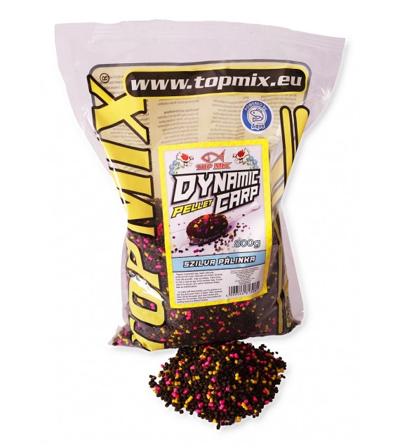 Pelety TOP MIX Dynamic Carp Slivková pálenka 800g