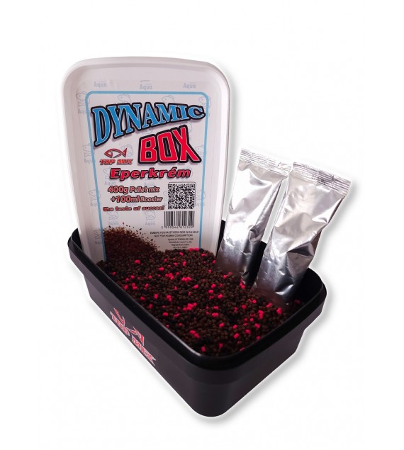 Pelety TOP MIX DYNAMIC Pellet Box Jahodový krém 400g