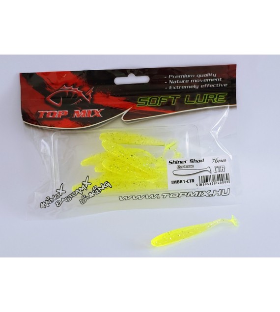 Top Mix Shiner Shad Chartreuse 76 mm