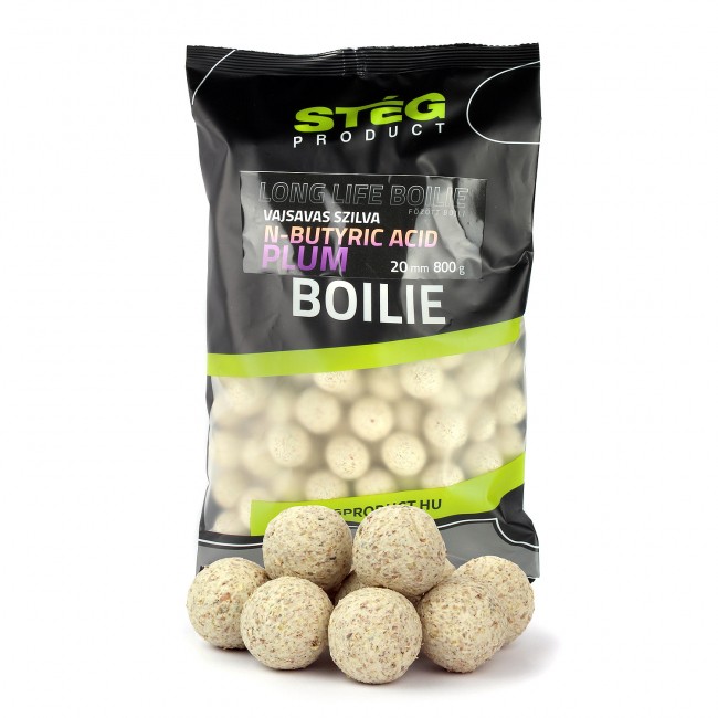 Boilies Stég Long Life Boilie 20mm 800g N-Butyric Acid-Plum