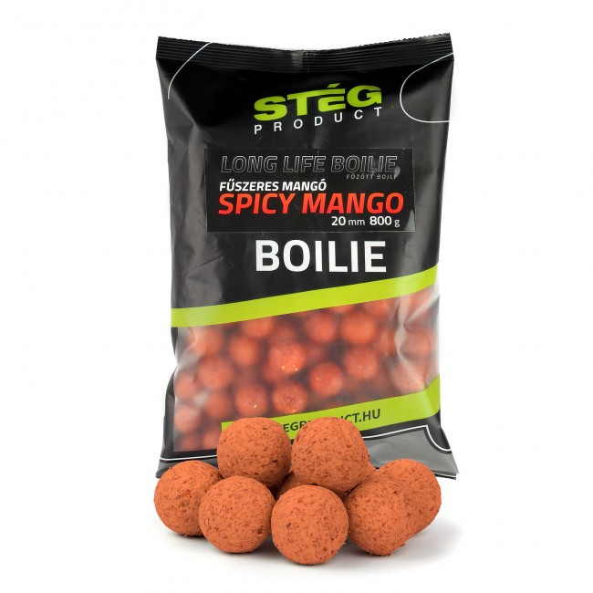 Boilies Stég Long Life Boilie 20mm 800g Spicy Mango