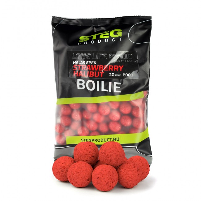 Boilies Stég Long Life Boilie 20mm 800g Strawberry-Halibut