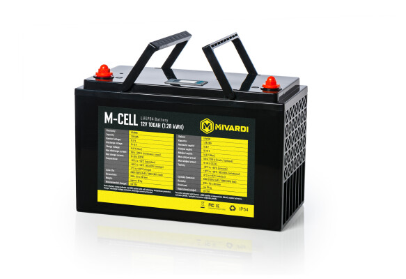 Lítiová batéria MIVARDI M-CELL LiFePO4 12V 100Ah + 20A nabíjačka