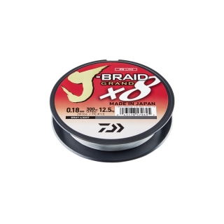 Šnúra Daiwa J-Braid Grand X8 svetlo šedá 135m 0,24mm