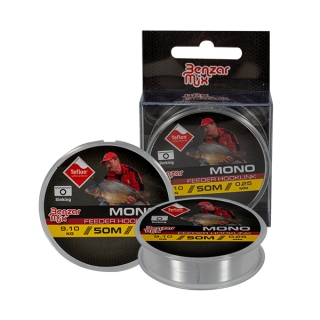 Nádväzcový vlasec Benzár Mono Feeder Hooklink 0,25mm9,1kg 50m