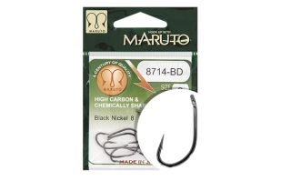 Háčik MARUTO 8714BD Carp Barbed Forged Black Nickel č.12 10ks