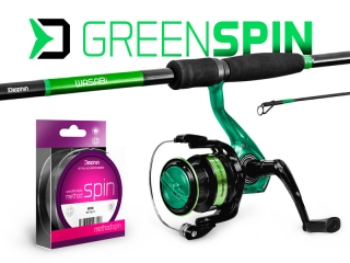 Prívlačový set Delphin GreenSPIN 210cm/30g+2T+0,22mm