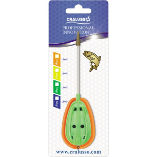 Krmítko Cralusso Method Rocket + plnička,fluo zelené 40g