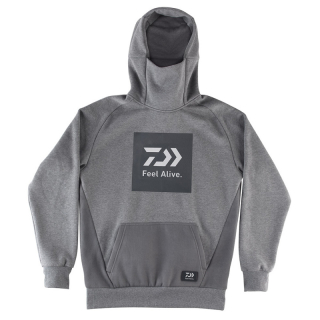 Mikina s logom D-Vec a kapucňou DAIWA D-Vec Snood Hoodie Feel Alive XXL