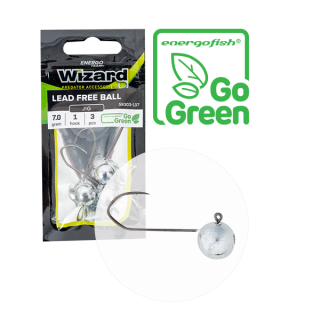 Jigová hlava Wizard Go Green č.háčika 3/0 8gr 3ks/bal.