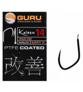 Háčiky GURU Kaizen Hook Size 14 (Barbless/Spade End)