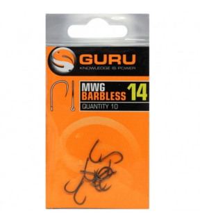Háčiky GURU MWG Hook size 16 (Barbless/Eyed)