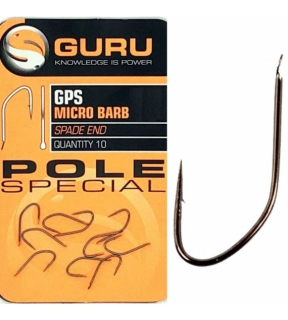 Háčiky GURU Pole Special Hook Size 16 (Barbed/Spade End)