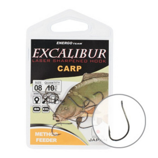Háčik EXCALIBUR  Carp Method Feeder NS č.14 10ks/bal.