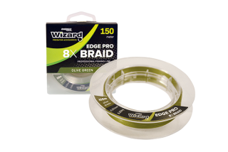 Šnúra Wizard Edge PRO 8X Braid Olivovo zelená 0,14mm 12,35kg 150m