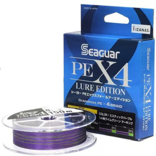 Šnúra Seaguar PE X4 Lure Edition UL Fialová PE 0,25 4.9lb./2.2kg 150m