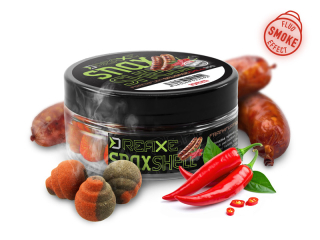 Nástraha DELPHIN D SNAX SHELL 14mm/30g Frankfurtská klobása- Chilli /wafters/rozpustné