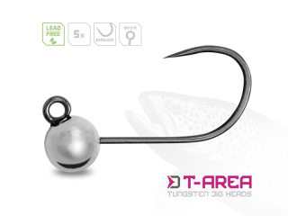 Volfrámový jig Delphin T-AREA BL / 5ks strieborný/6,4mm/2,2g/#4