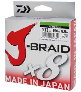 Šnúra Daiwa J-Braid chartreuse 150m 0,22mm