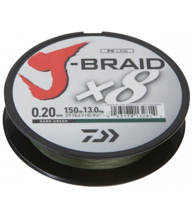 Šnúra Daiwa J-Braid zelená 300m 0,13mm