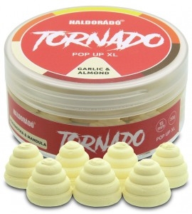 Pelety Haldorádó TORNADO PopUp XL 15 mm - Cesnak-mandľa 30g