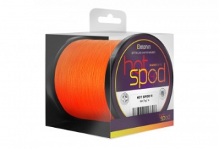 Šnúra Delphin HotSPOD 4 / oranžová 0,14mm 9,10kg 300m