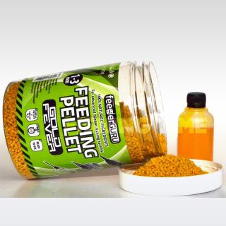 TÍMÁR Feeder Guru Feeding Pellet 1-3mm 500g+50ml Gold Fever
