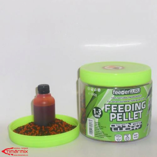 TÍMÁR Feeder Guru Feeding Pellet 1-3mm 500g+50ml Orange lucky